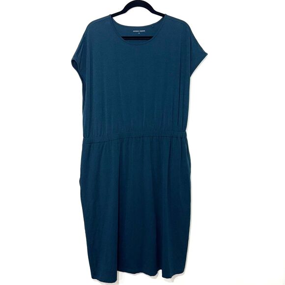 Universal Standard Jersey Cap Sleeve Dress - Forest Green M/18-20 - Picture 1 of 7